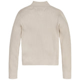 Tommy Hilfiger Comfy Rib Essential Strikket Genser Heathered Oatmilk 3