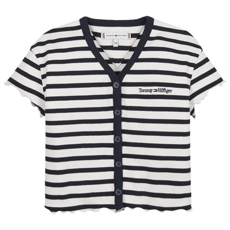 Tommy Hilfiger Tommy Graphic Stripe Rib Topp Desert Sky Stripe