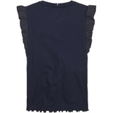 Tommy Hilfiger Ruffle Rib Tank Topp Desert Sky 2