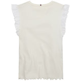 Tommy Hilfiger Ruffle Rib Tank Topp White 2