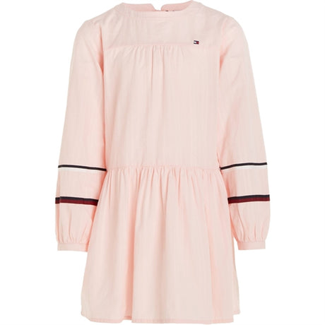 Tommy Hilfiger Global Stripe Tape Detail Kjole Pink Crystal