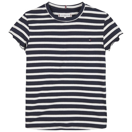 Tommy Hilfiger Striped Ruffle T-shirt Desert Sky Stripe