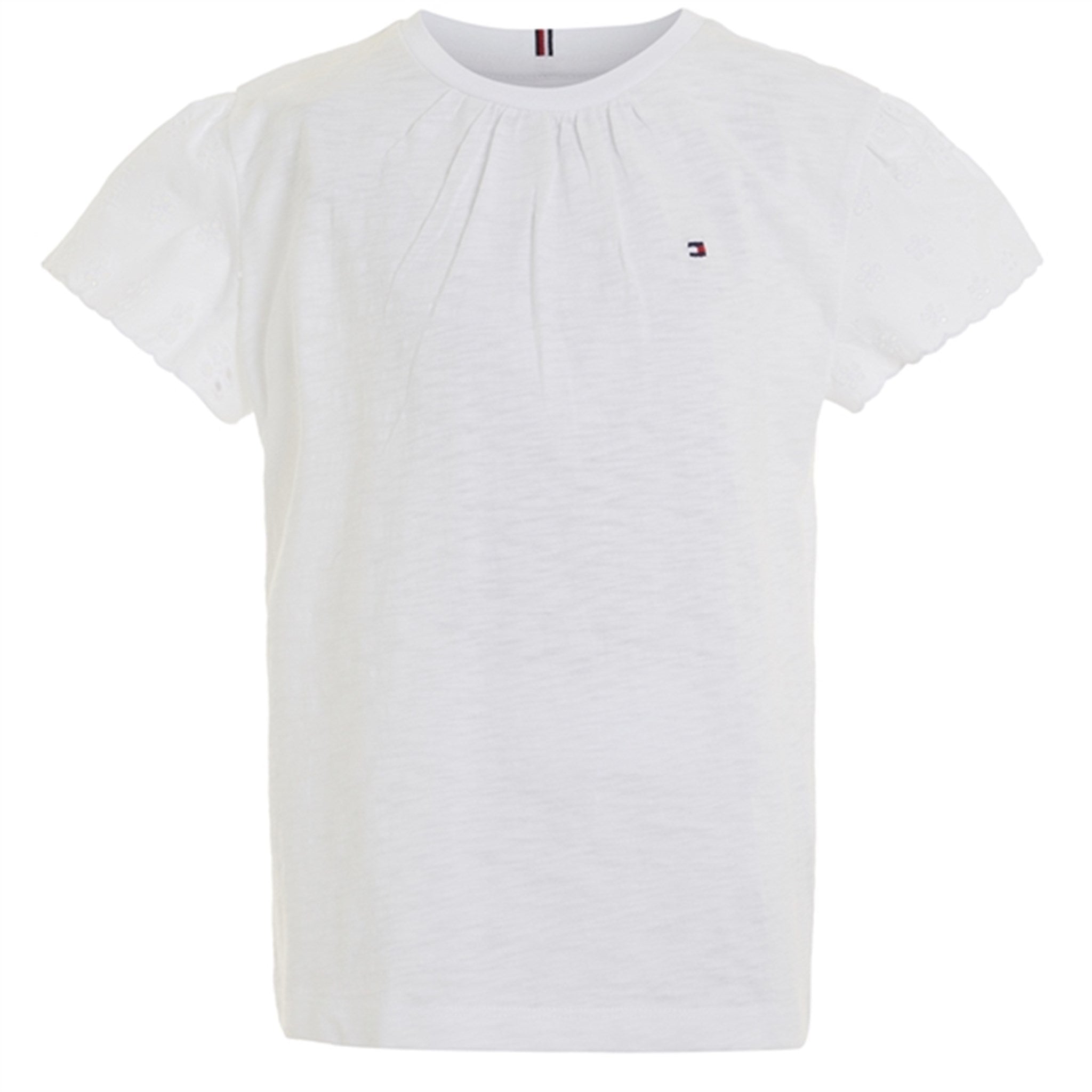 Tommy Hilfiger Broderie Anglaise Sleeve Bluse White