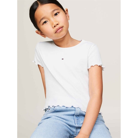 Tommy Hilfiger Essential Rib Bluse White 2