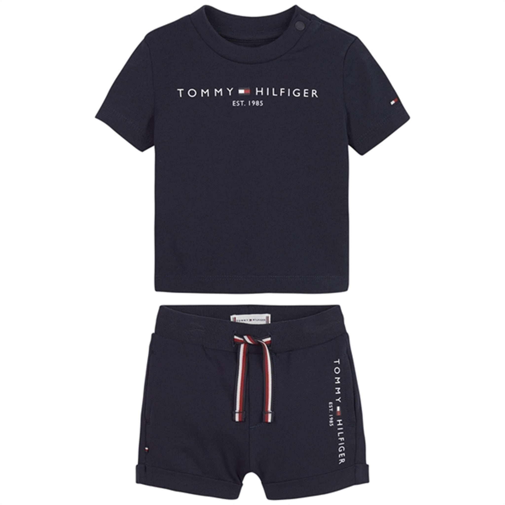 Tommy Hilfiger Baby Essential Shorts og T-shirt Sett Desert Sky