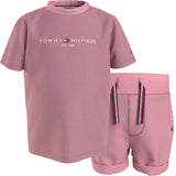 Tommy Hilfiger Baby Essential Short Sæt Broadway Pink