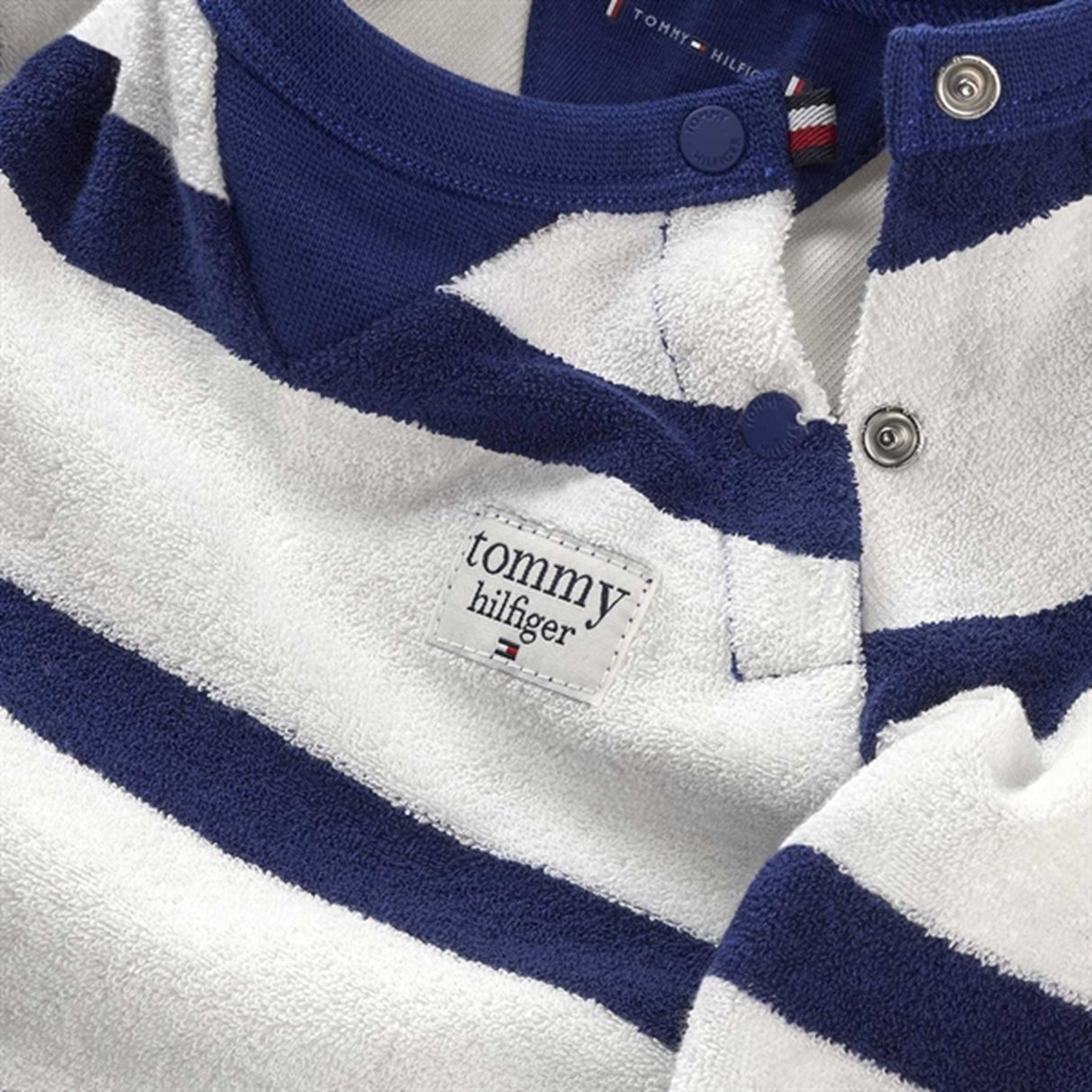 Tommy Hilfiger Baby Striped Towelling Heldrakt Pilot Blue / Ancient White Stripe 2