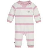 Tommy Hilfiger Baby Striped Towelling Heldrakt Pink Shade / Ancient White Stripe