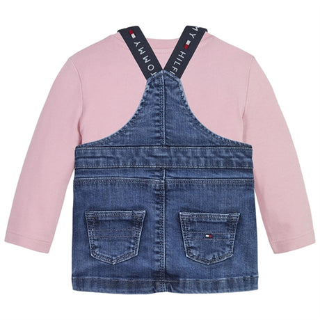 Tommy Hilfiger Baby Graphic Dungaree Sæt Pink Shade 2