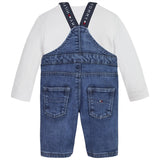 Tommy Hilfiger Baby Graphic Dungaree Sæt White 3