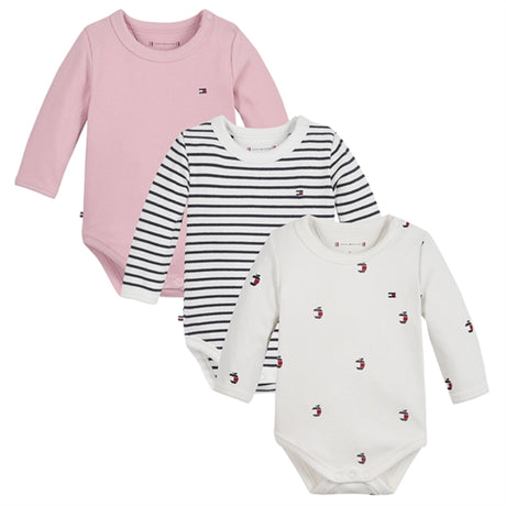 Tommy Hilfiger Baby Body Gaveeske 3-Pak Pink Shade