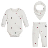 Tommy Hilfiger Baby Rib Gaveeske 3-Pak Ancient White Apple Allover