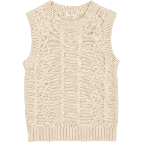 Copenhagen Colors Cream Strikket Cable Vest