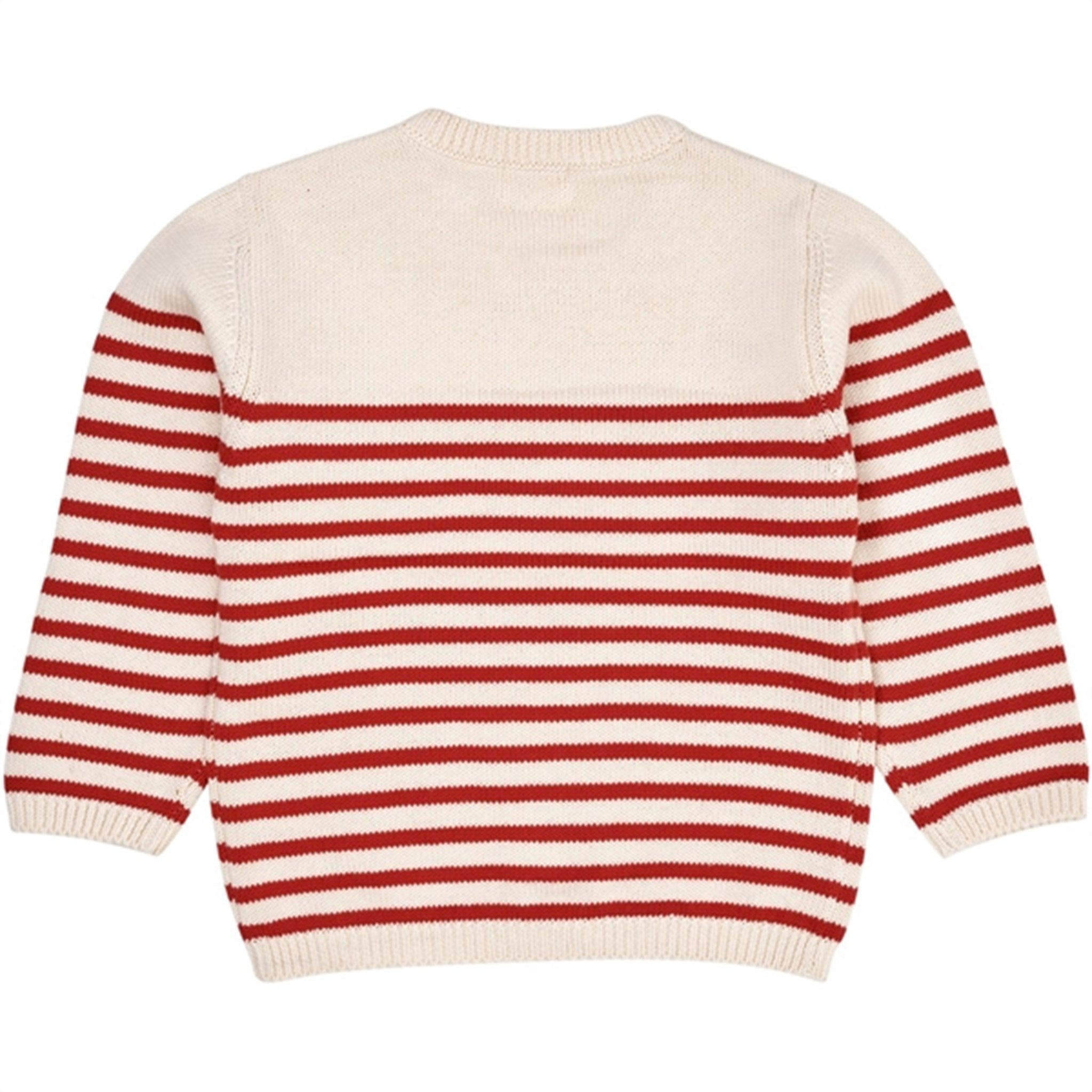 Copenhagen Colors Cream/Red Combi Strikk Sailor Sweater Stripe 9