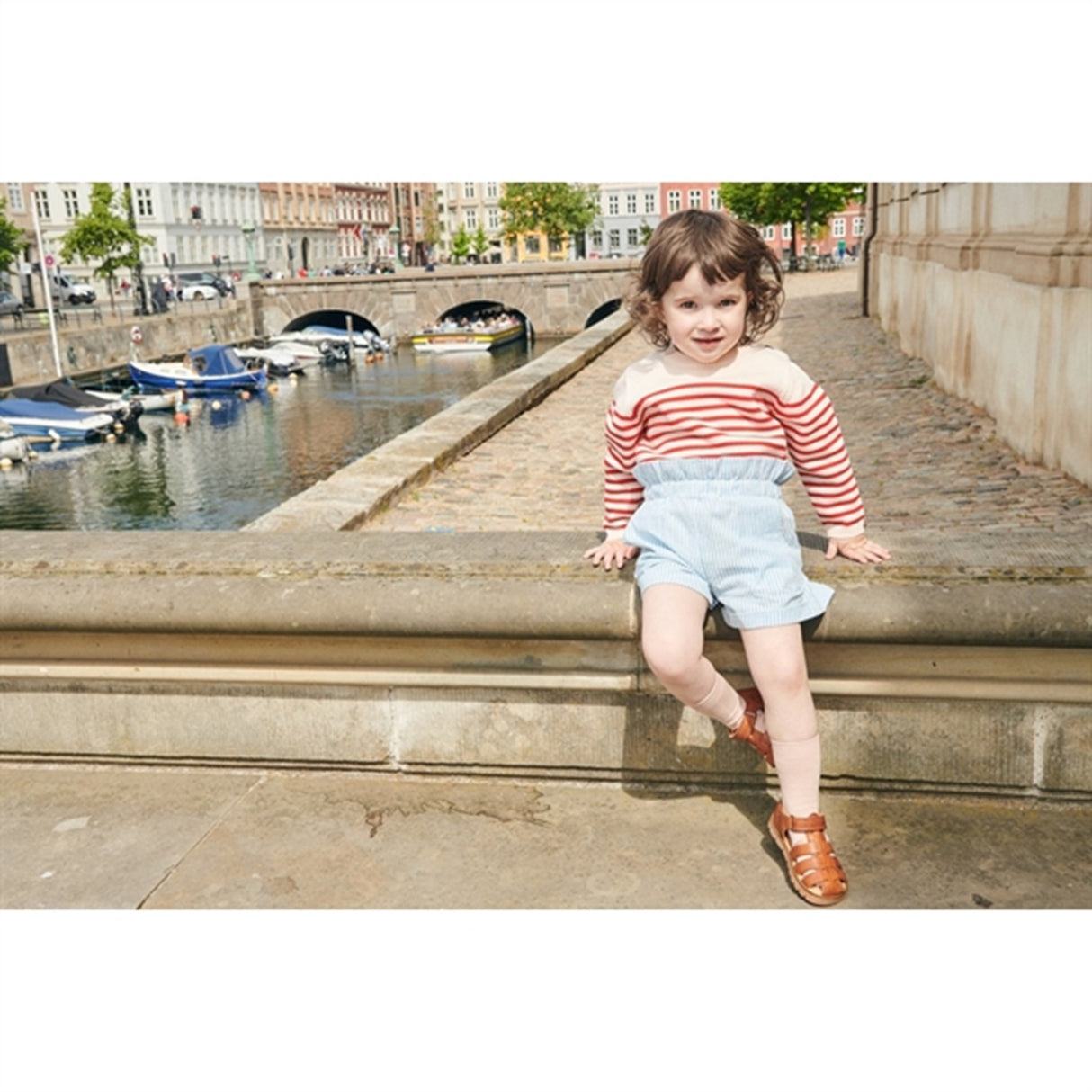 Copenhagen Colors Dusty Rose/Red Comb. Strikk Sailor Stripe Sweater 4