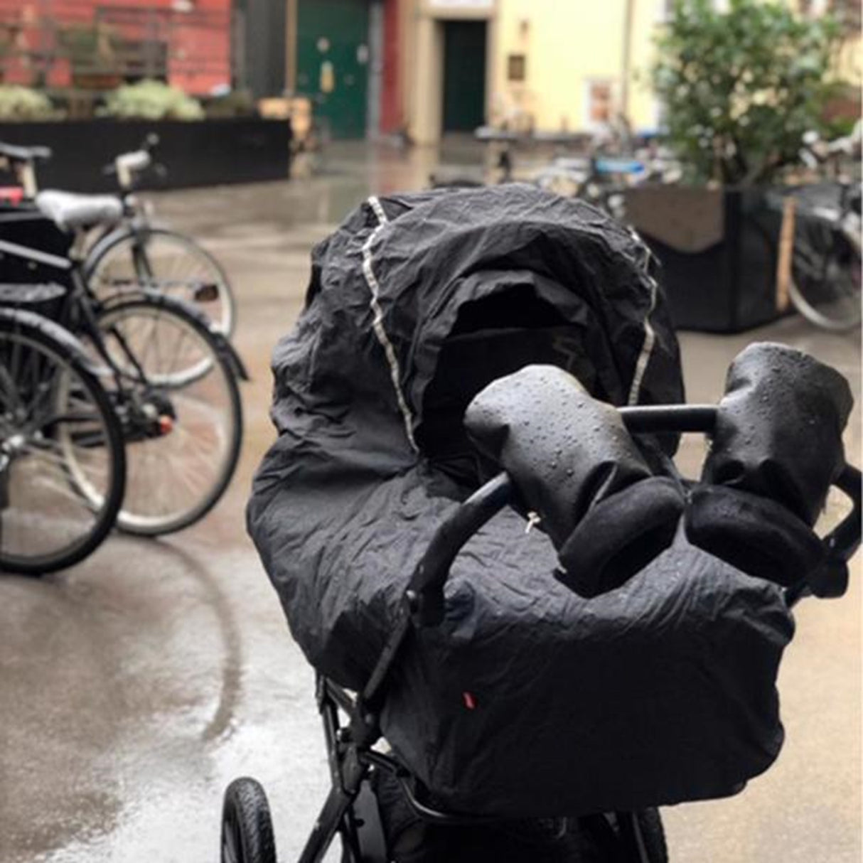 KongWalther Østerbro Barnevogn Hanske Faux Black Night