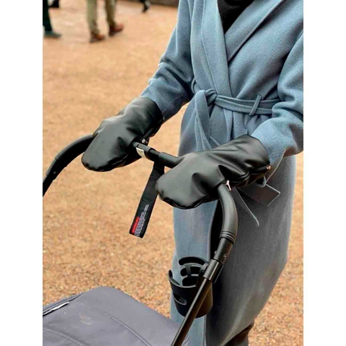 KongWalther Østerbro Barnevogn Hanske Faux Black Fur