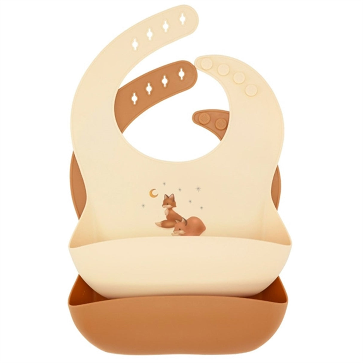 Konges Sløjd Silikone Smekke 2-pakning Foxie