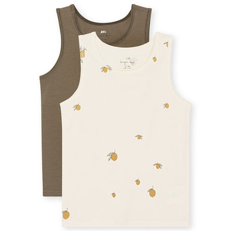 Konges Sløjd Basic Tanktop 2-pakning Lemon/Shitake