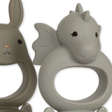 Konges Sløjd Fruit Feeder Dragon & Bunny 2-Pakning Topanga Beach/Stone