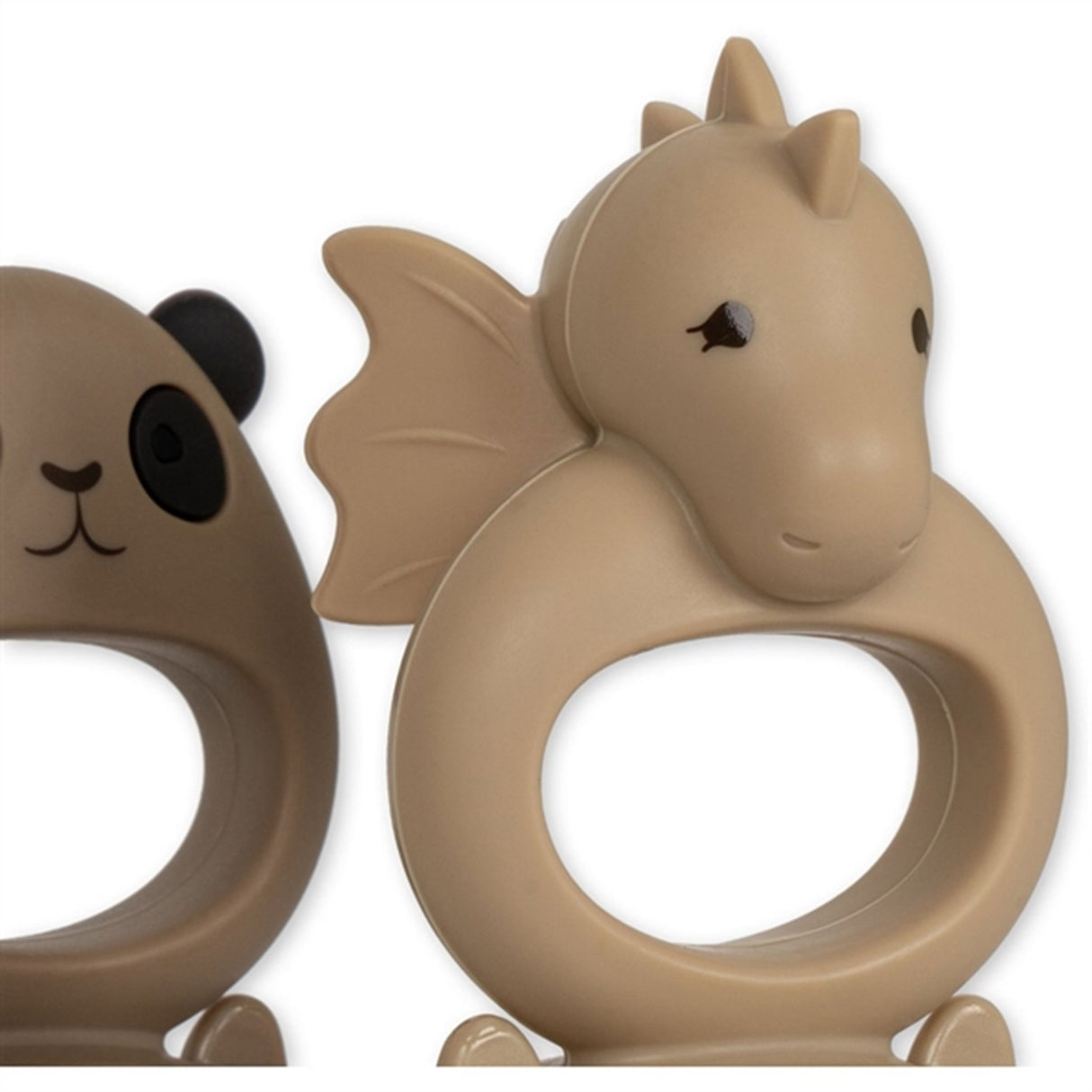 Konges Sløjd Fruit Feeder Dragon & Panda 2-Pakning Warm Clay/Shitake 4