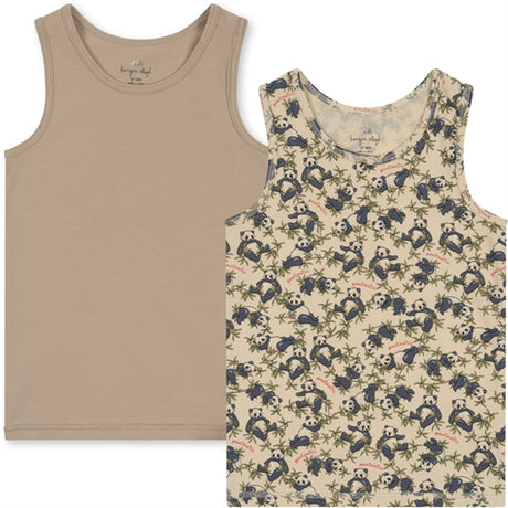 Konges Sløjd Panda/Oxford Tan Basis 2-pakning Tanktop