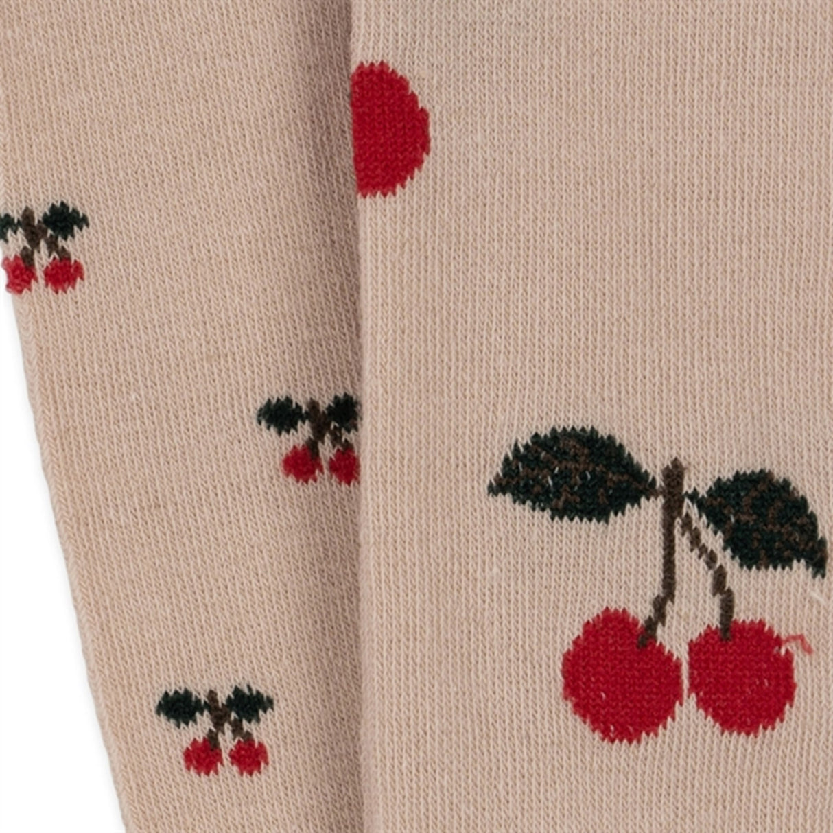 Konges Sløjd Jacquard Strømpebukse 2-pakning Big Cherry/Cherry 2