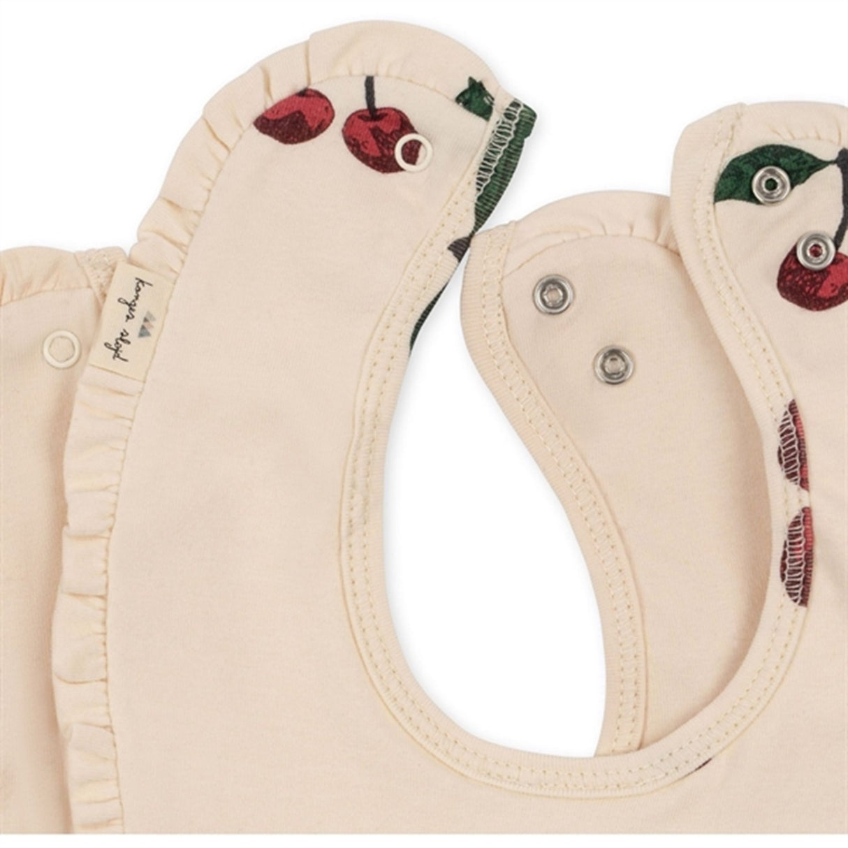 Konges Sløjd Ma Grande Cerise/Nouvelle Peach Basic 2-Pak Smekke med Volang