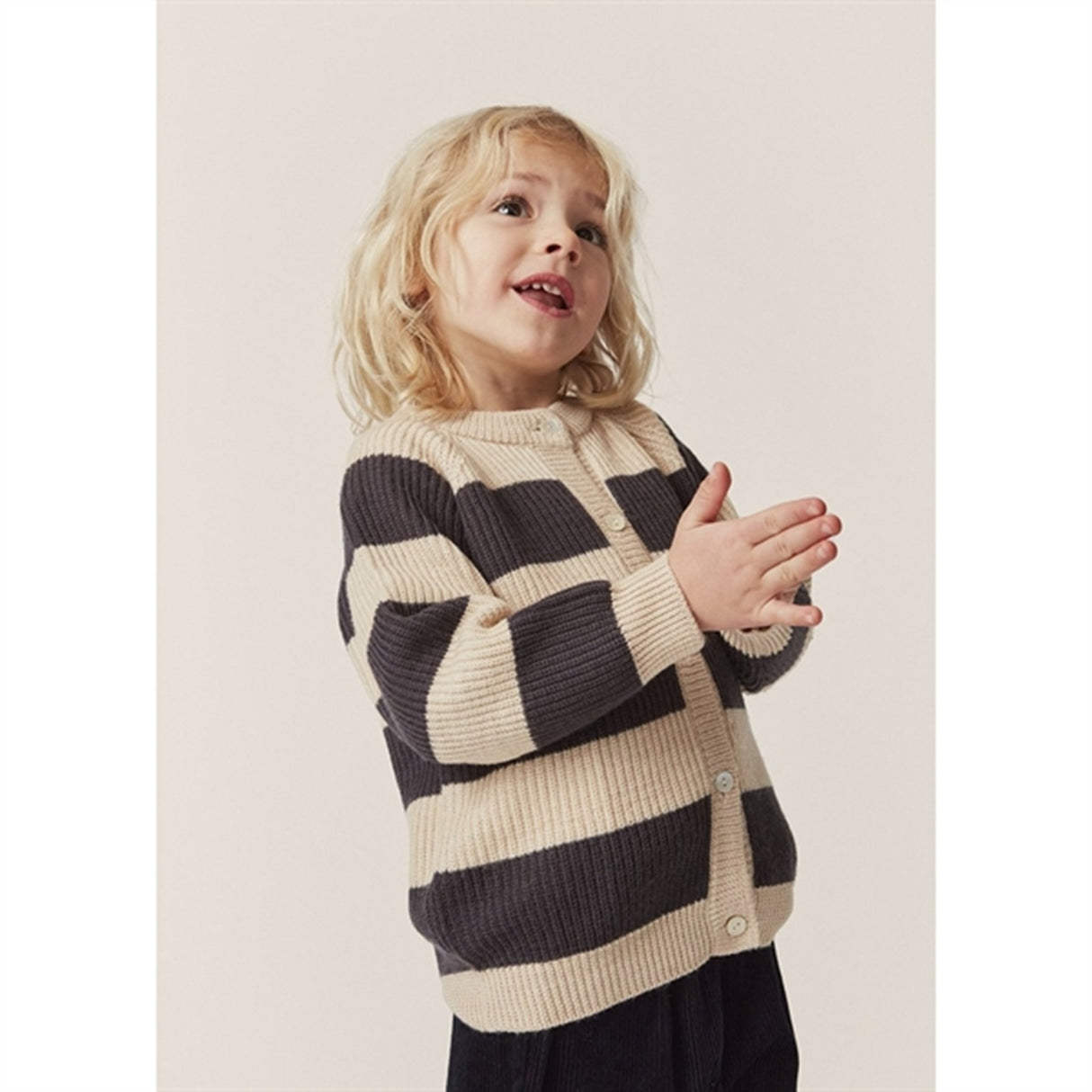 Konges Sløjd Magnet Stripe Vitum Strikket Cardigan