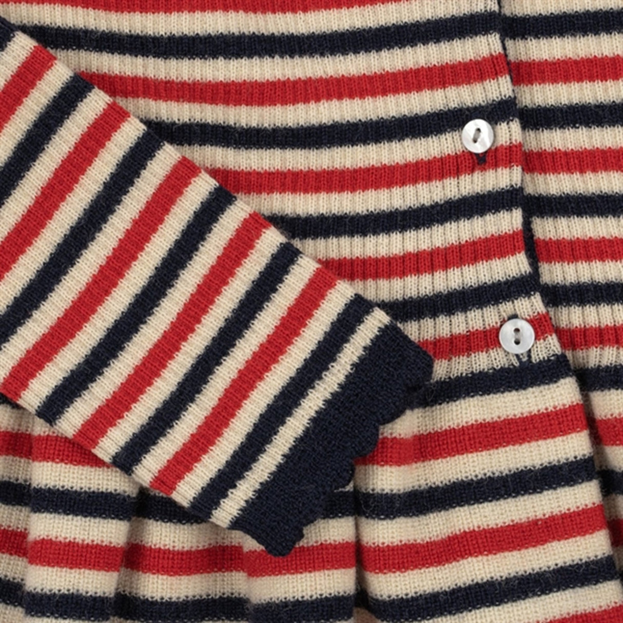 Konges Sløjd Navy Stripe Meo Cardigan med Muslingekant 5