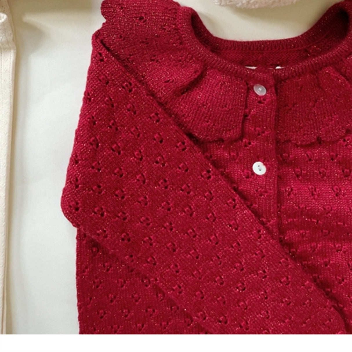 Konges Sløjd Savy Red Holiday Strikk Cardigan