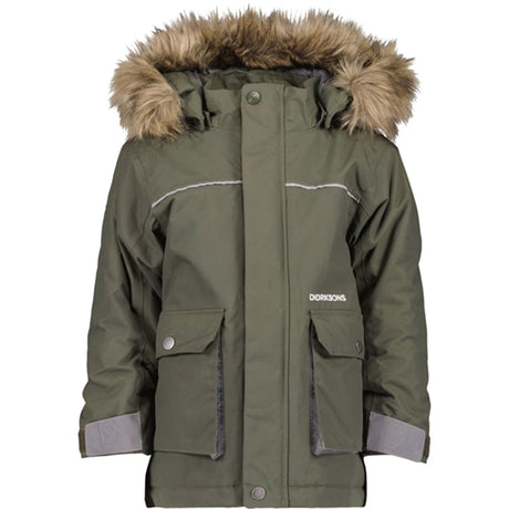 Didriksons Deep Green Kure Kids Parka Jakke