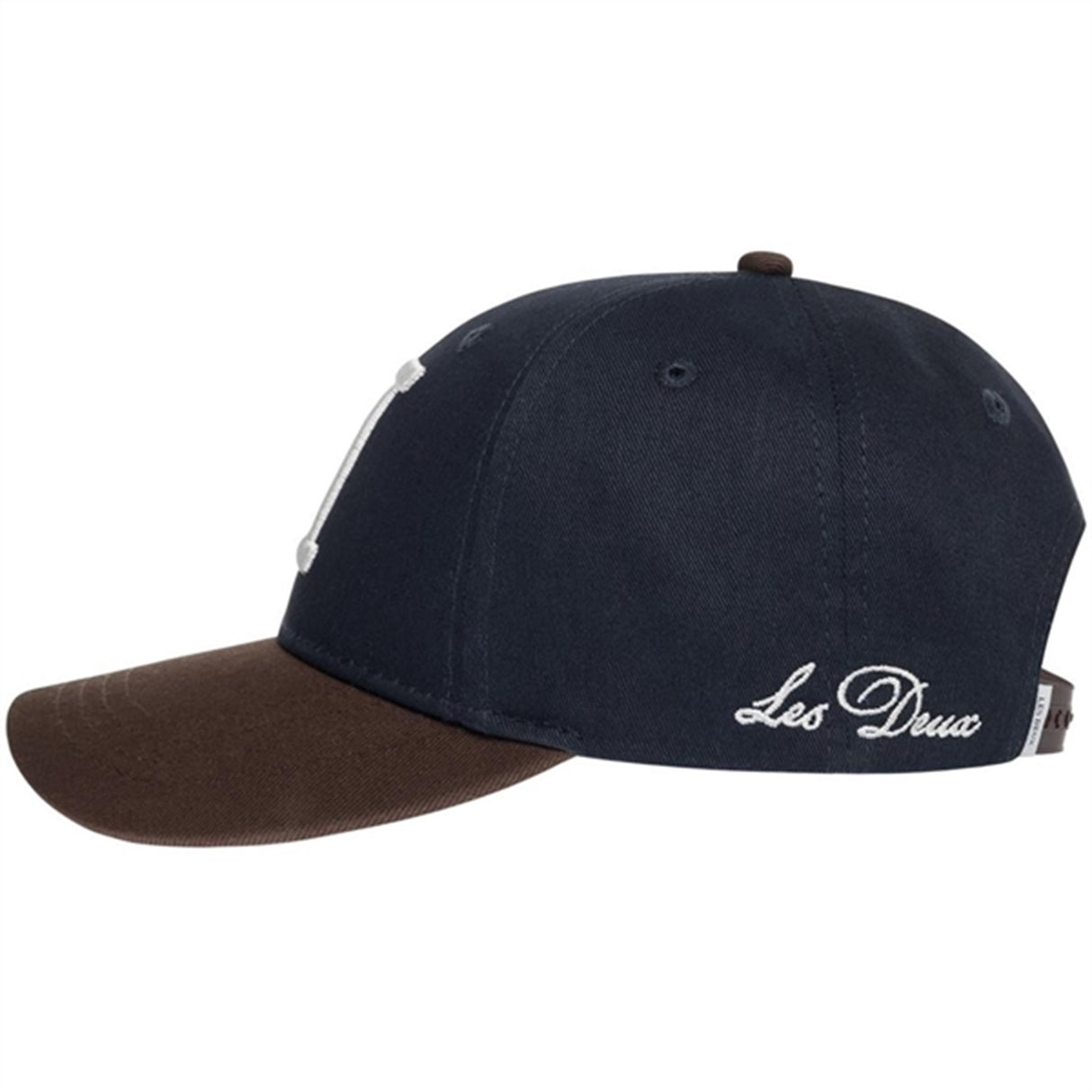 Les Deux Kids Dark Navy/Coffee Brown Encore Varsity Cap 3