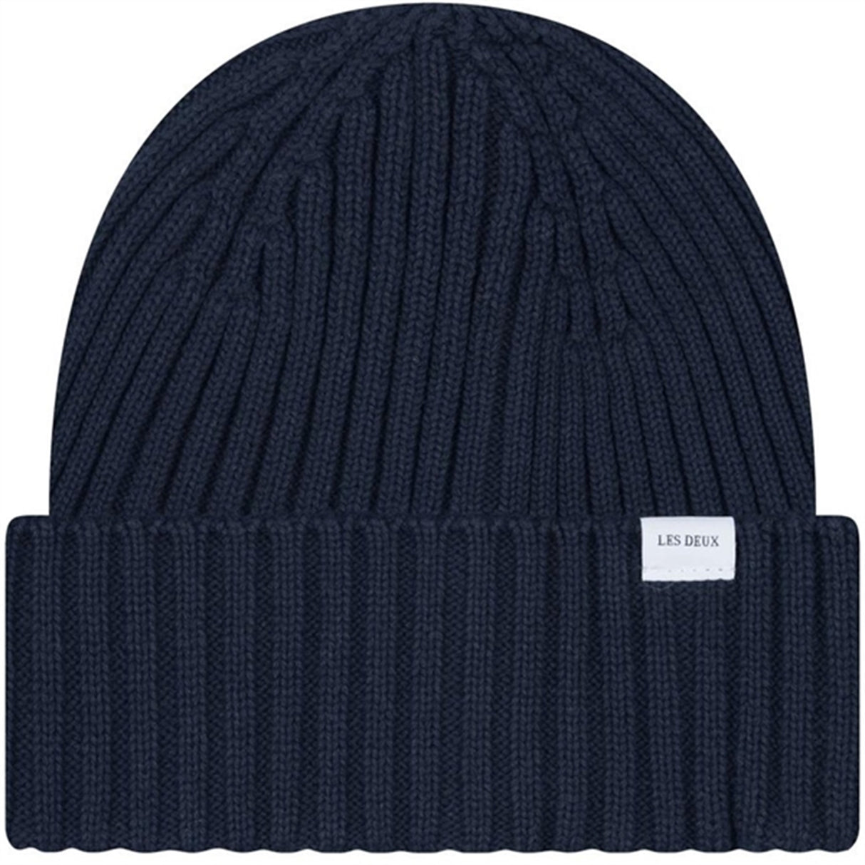 Les Deux Kids Dark Navy Walter Bomull Rib Beanie