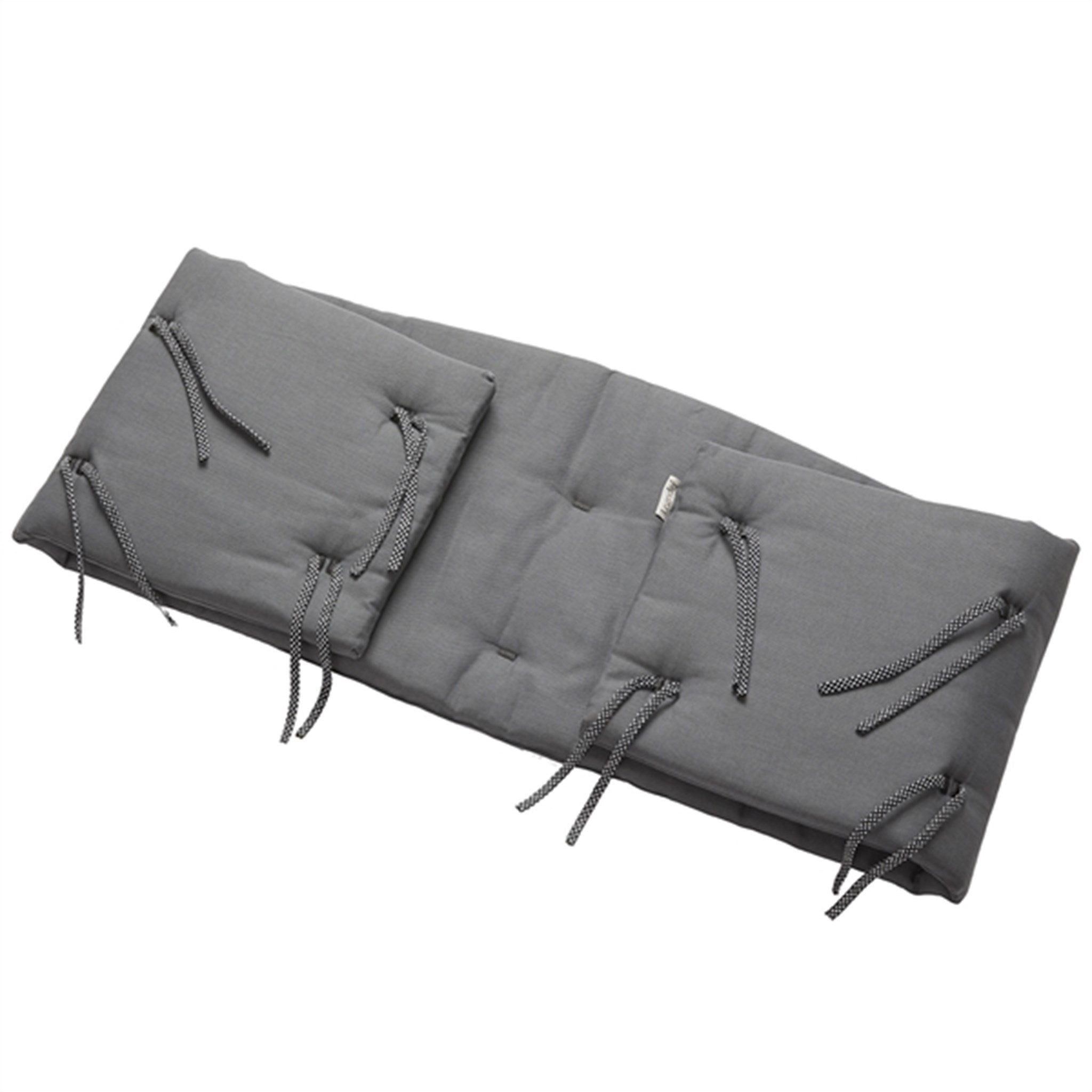 Leander Quilted Bed Edge for Cot Cool Grey