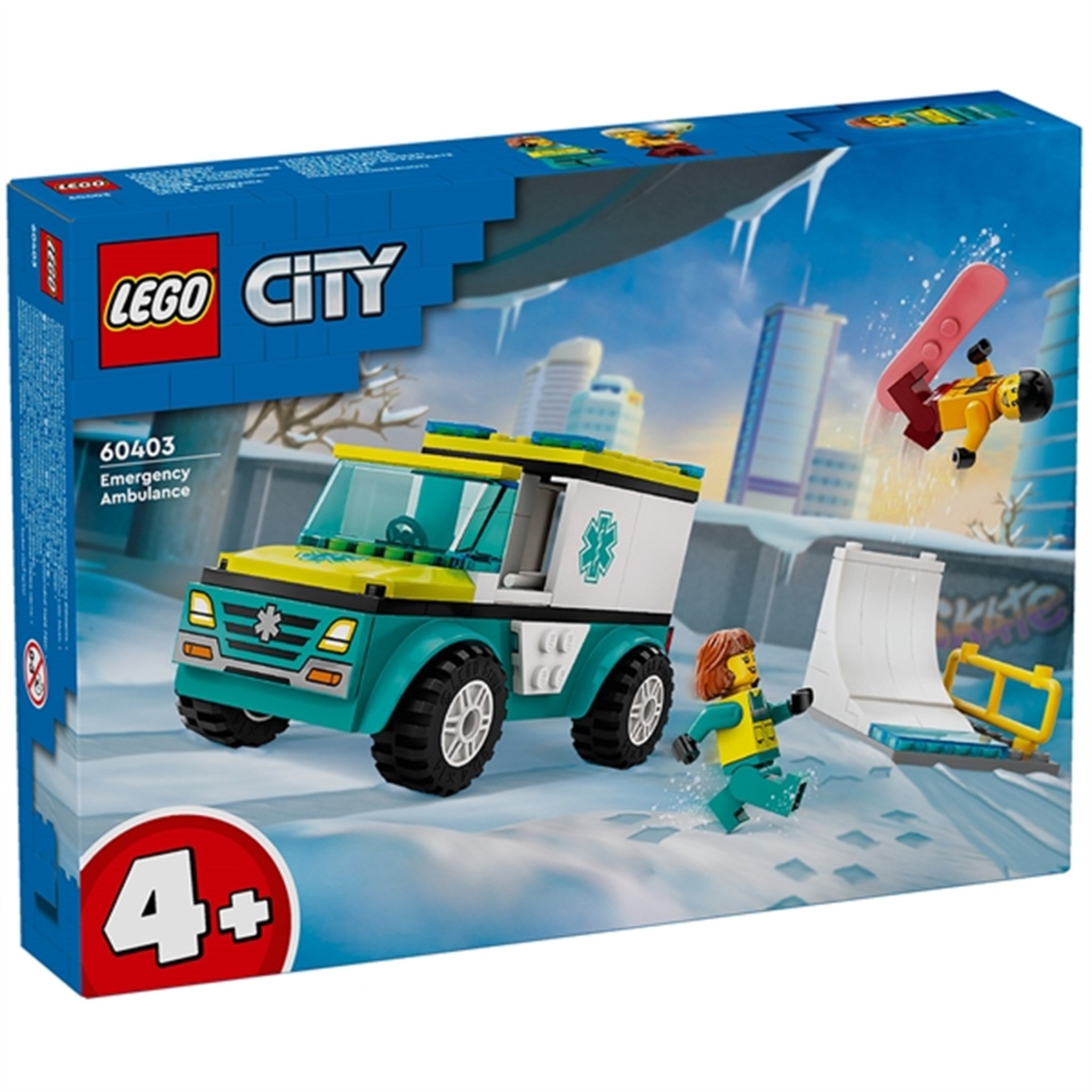 LEGO® City Ambulanse og Snøbrettkjører