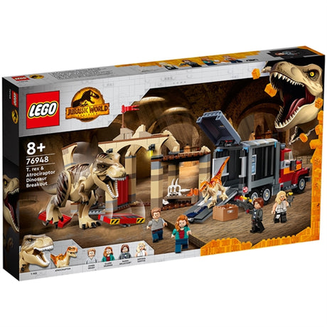 LEGO® Jurassic World™  T. rex og Atrociraptor på Rømmen