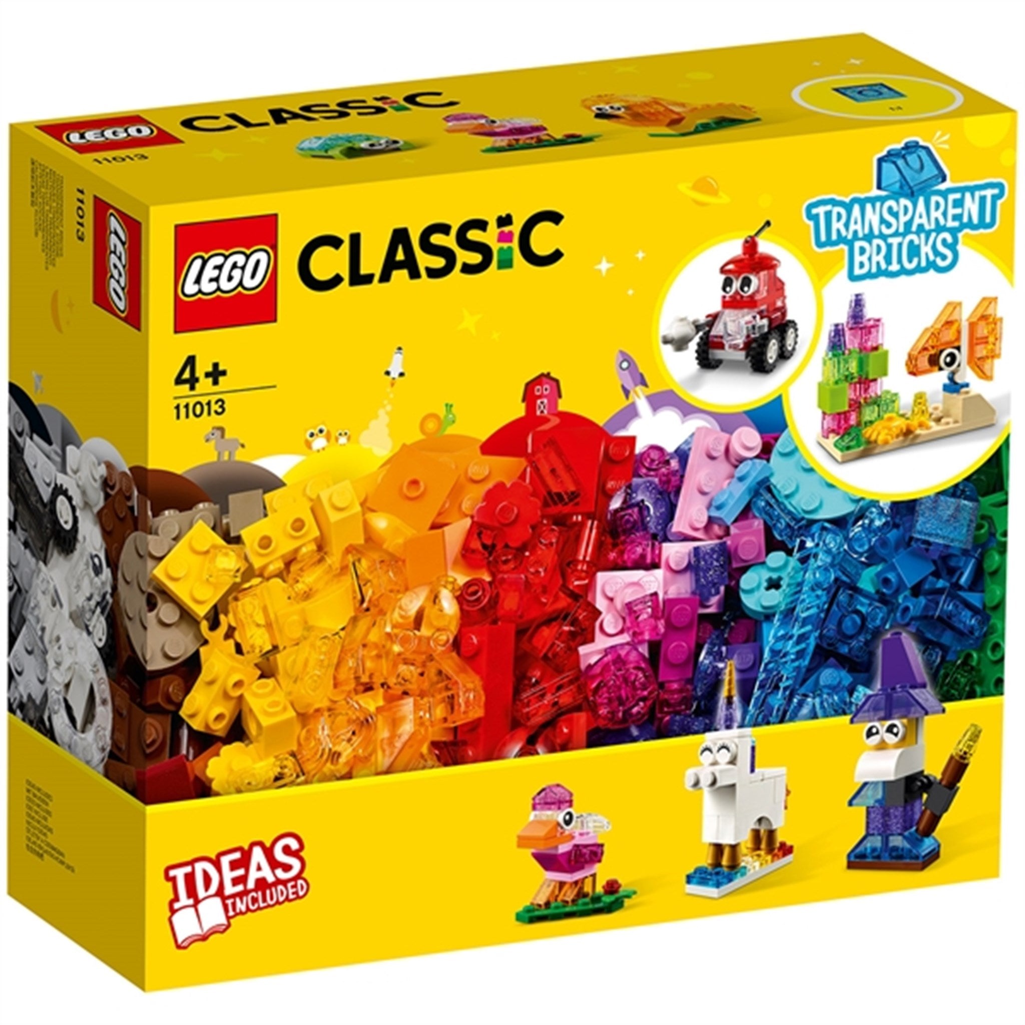 LEGO® Classic Kreativitet med Gjennomsiktige Klosser