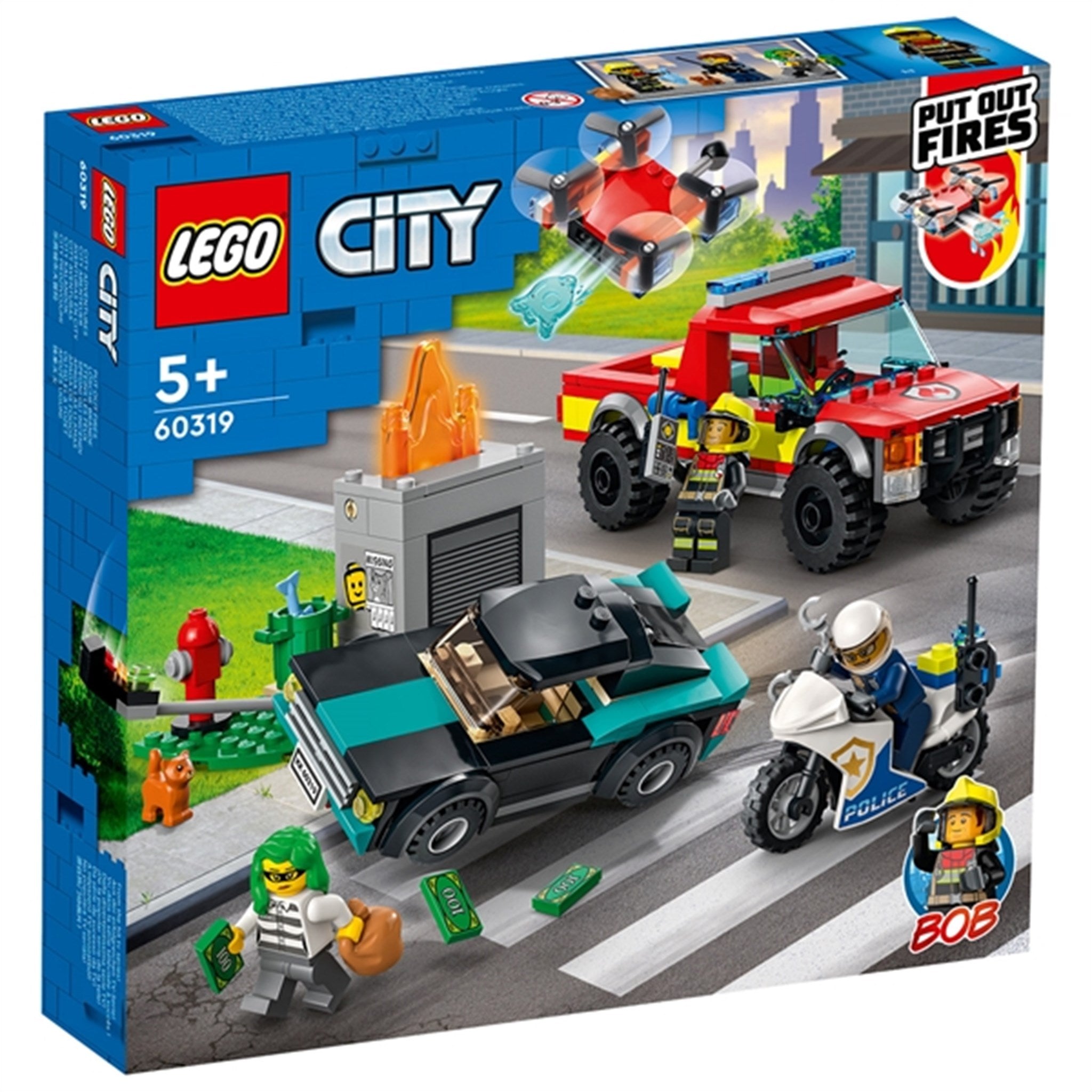 LEGO® City Politijakt- og Brannslukkingssett