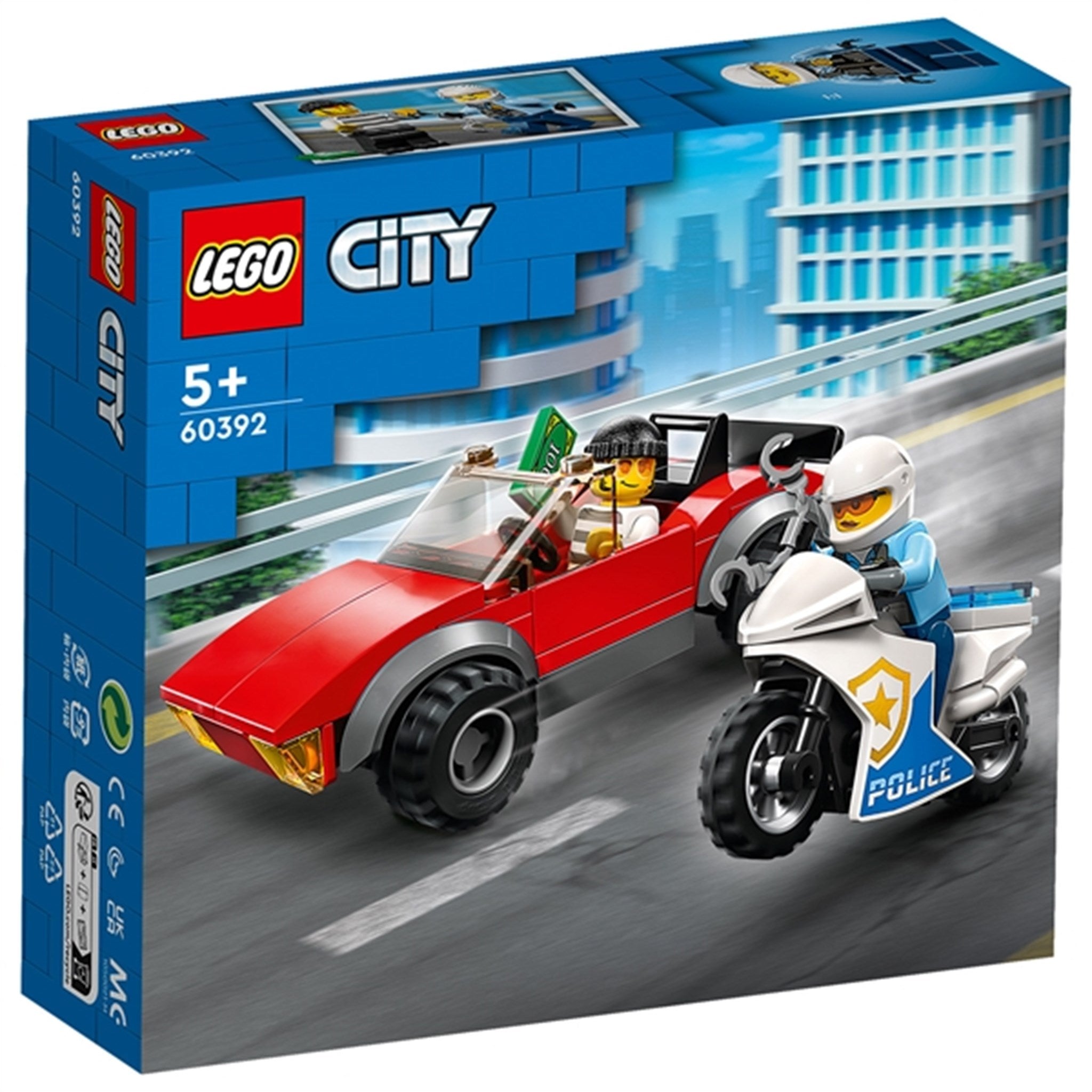LEGO® City Politimotorsykkel på Biljakt