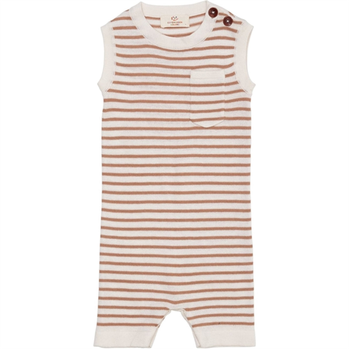 Copenhagen Colors Cream/Natural Comb. Strikk Romper Striper