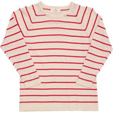 Copenhagen Colors Cream/Dusty Rose/Red Comb. Strikk Bluse