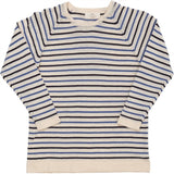 Copenhagen Colors Cream/Navy/Sky Blue Comb. Strikk Bluse