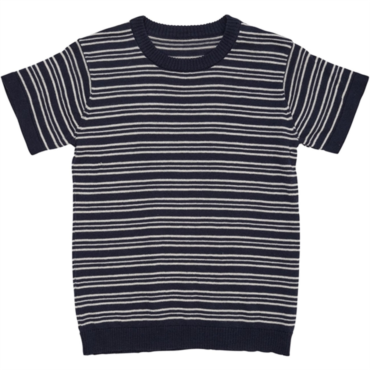 Copenhagen Colors Navy/Cream Comb. Strikk T-shirt