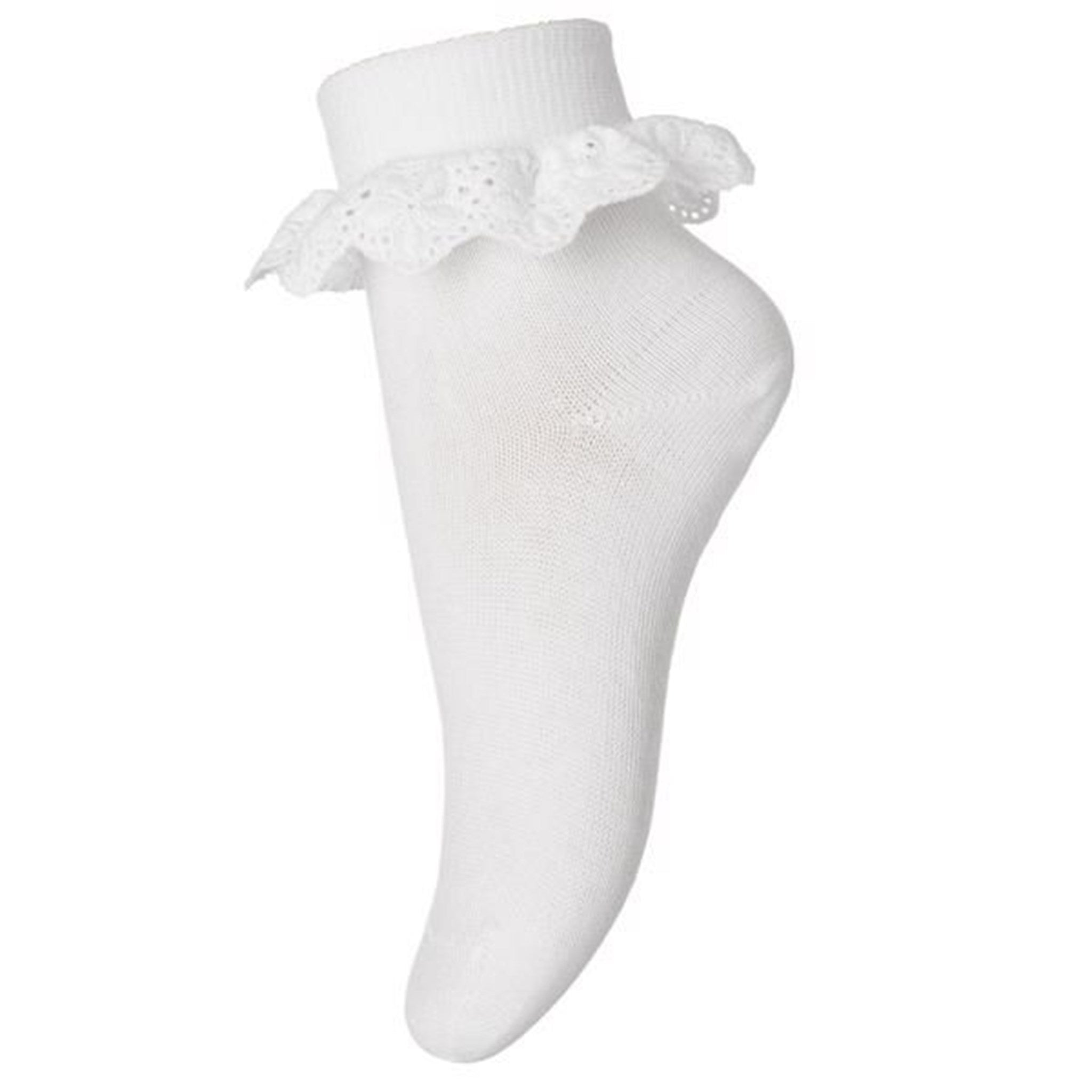 MP 527 Cotton Lace Socks 01 White