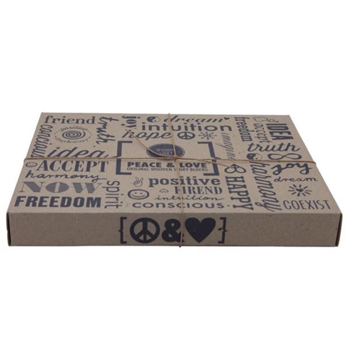 Wooden Blocks Peace&Love (29stk.)