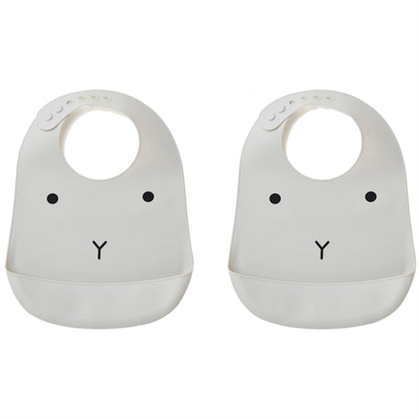 Liewood Tilda Silicone Bib Rabbit Dumbo Grey 2 Pack