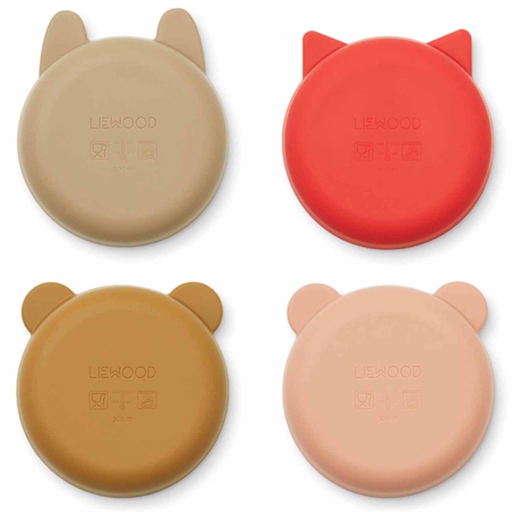 Liewood Iggy Silicone Skåle 4-Pack Apple Red Tuscany Rose Multi Mix 2