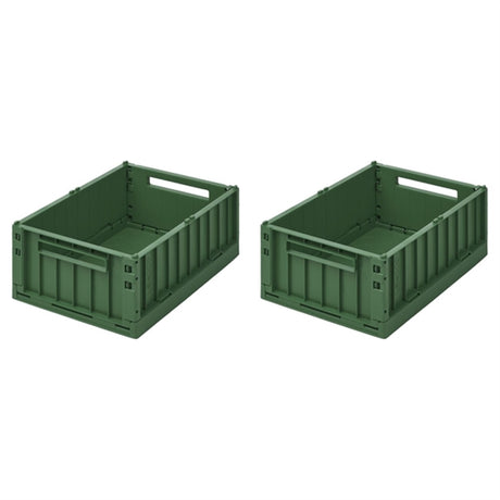 Liewood Weston Opbevaringskasse M Garden Green 2-Pak