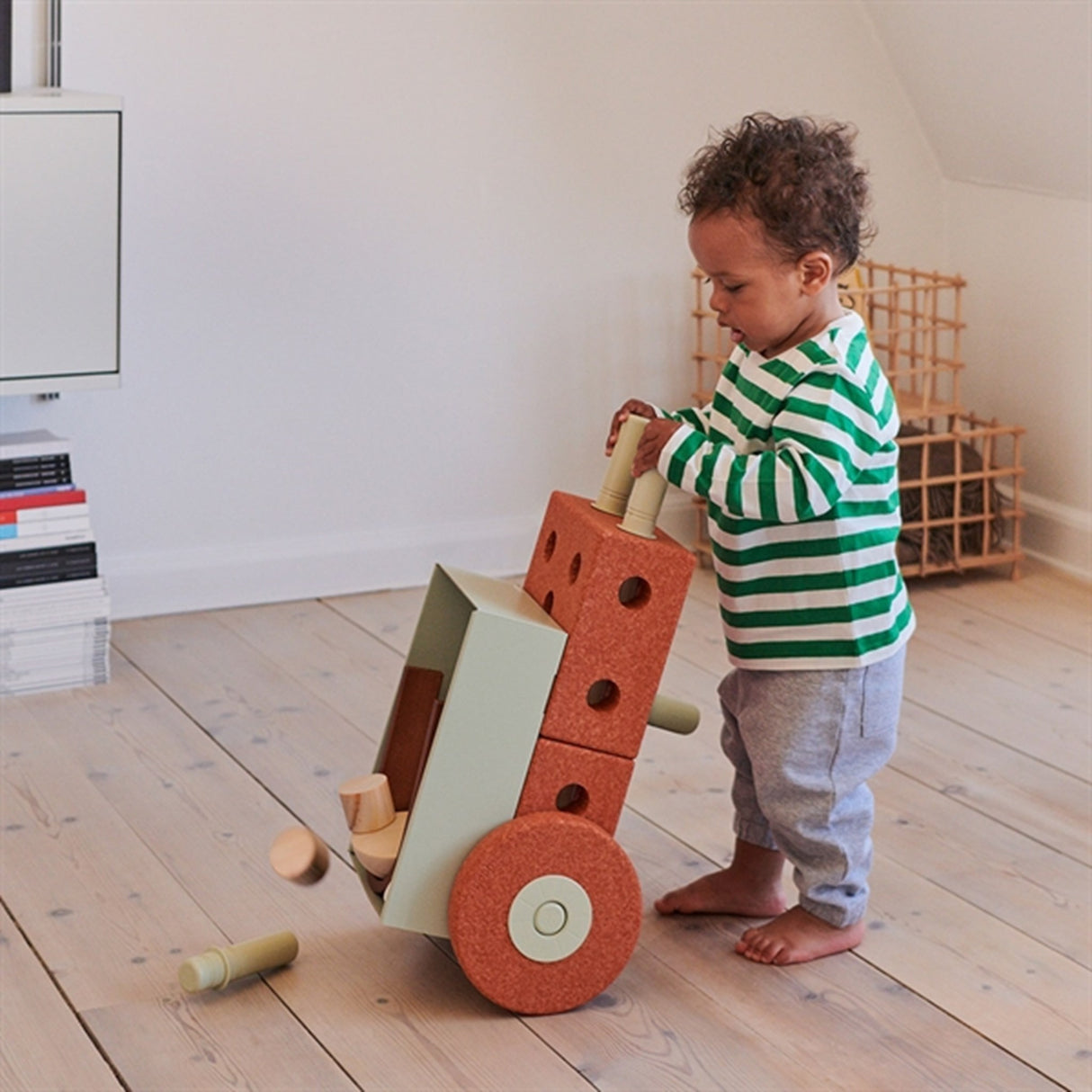 MODU 3-in-1 Baby Walker Burnt Orange/Dusty Green